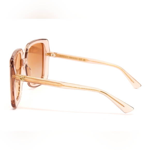 NEW GUCCI SQUARE WOMEN BEIGE GG1314S 005  SUNGLASSES - Picture 4 of 6